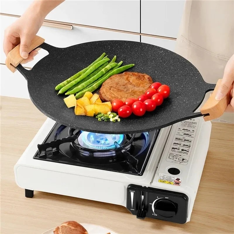 Korean Bbq Grill - Nuevo diseño, 1 unidad, sartén redonda