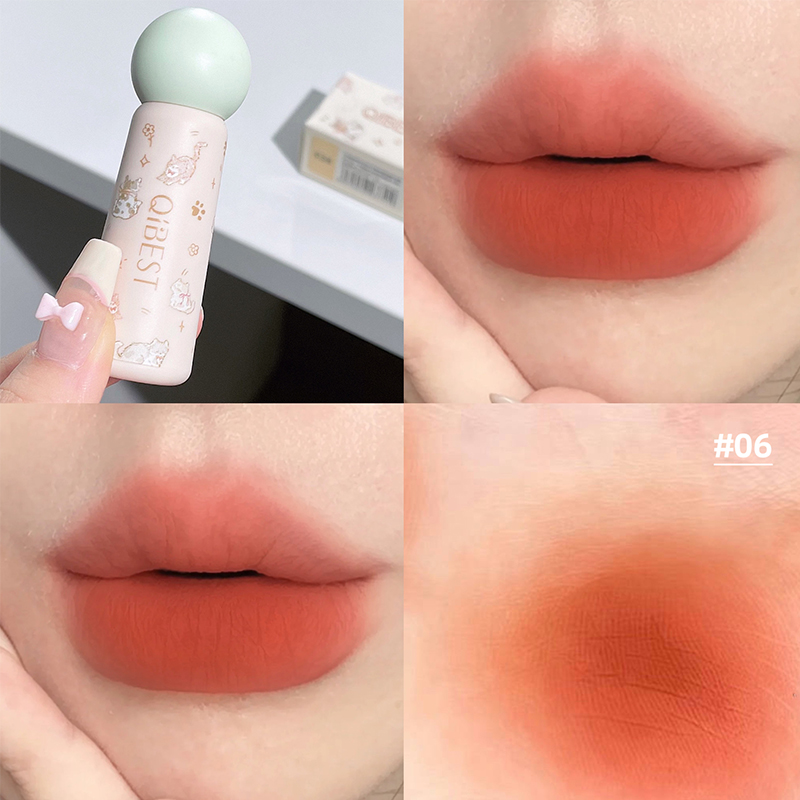 QIBEST-pintalabios líquido ant - Lip Tint Korean reseña y precio