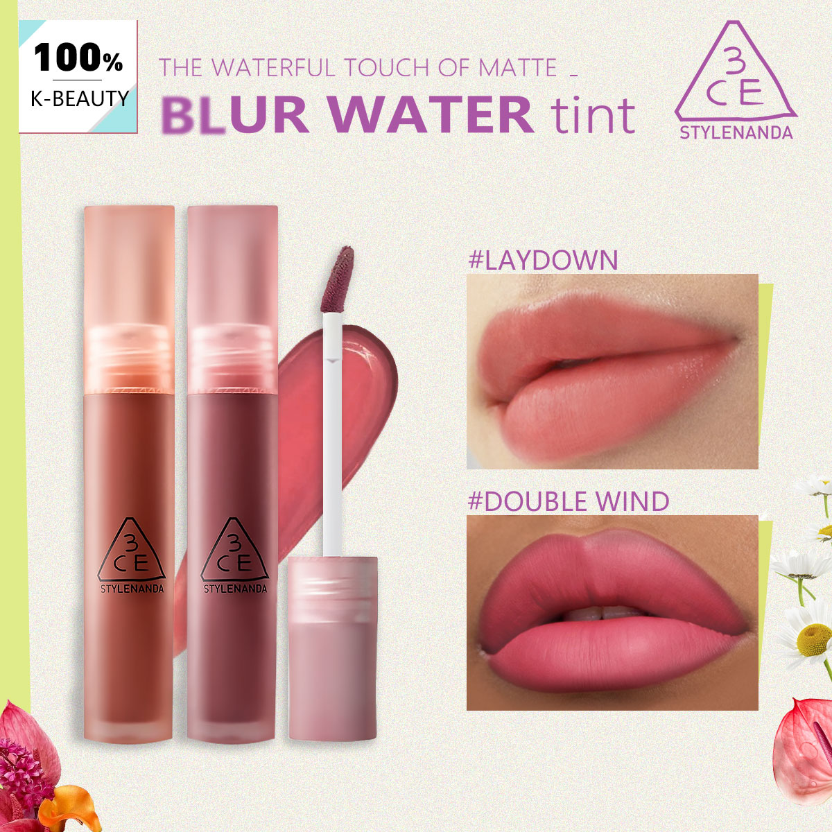 3CE BLUR WATER TINT, Color de  - Lip Tint Korean reseña y precio